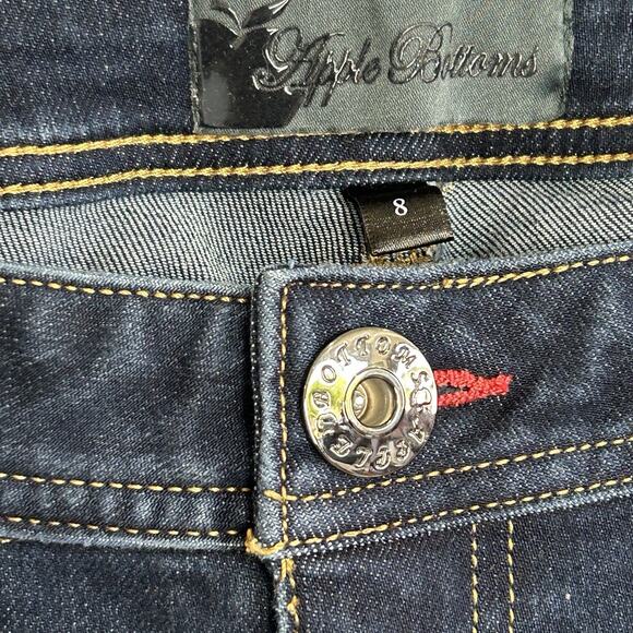 Apple Bottoms Y2k Skinny Jeans Mid Rise Embroidered Curvy Women 8 Stretch Retro - Picture 12 of 14